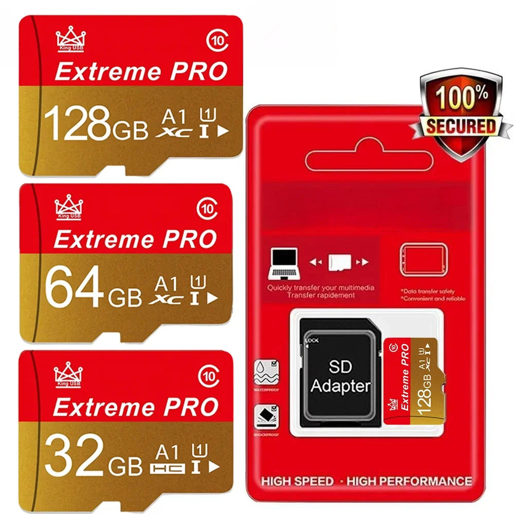 Hukommelseskort 16 GB 32 GB Mini-SD-kort 64 GB 128 GB 256 GB MiniSD Max Uitra C10 TF-kort hukommelseskort til mobiltelefon og overvågning