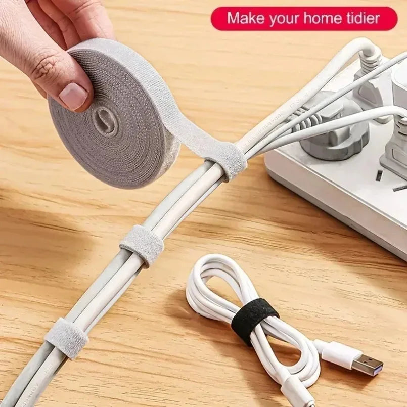 Organizador de cables para gestión de cables: enrollador de cables de 1/5M para auriculares, cables de ratón y cables de dispositivos (iPhone, Xiaomi, Samsu