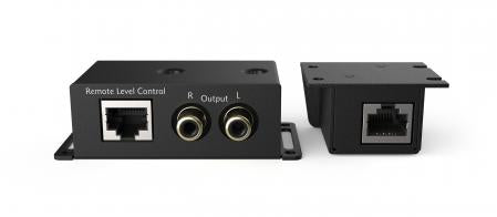 AudioControl ACR-U remote level control interface with RCA outputs and CAT5 connectors for high-end audio systems.