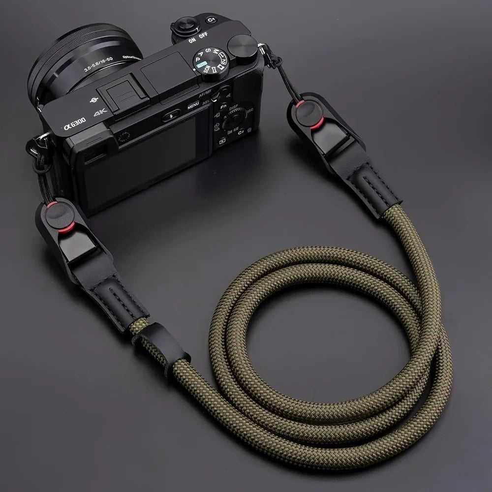 Quick Release Round Rope Camera Strap Fast Detachable Shoulder Strap for DSLR Mirrorless Camera Adjustable Camera Neck Strap