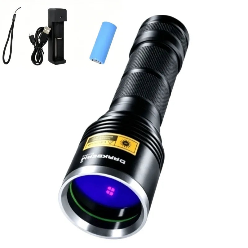 Linterna UV de 365 nm, lámpara de luz morada con espejo negro, LED de luz negra para curado, tiña de gatos, manchas de orina de mascotas, marcas y revisión de escorpiones