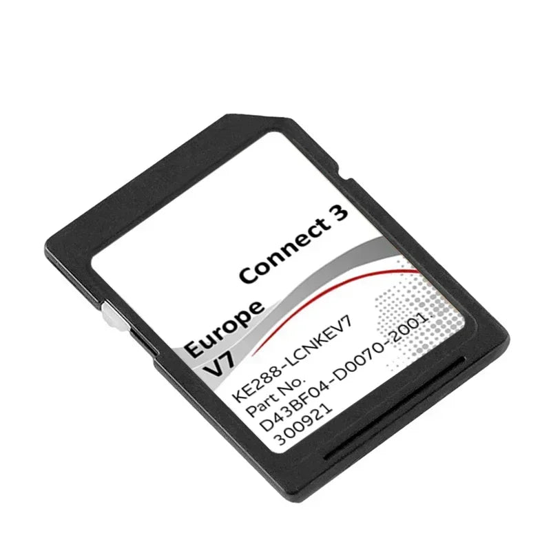 Connect3 V7 Sat Nav 16GB SD Memory Card Navigation for Nissan Juke/Qashqai/X-Trail/Note/Leaf Vehicle Update Europe 2022 Map GPS
