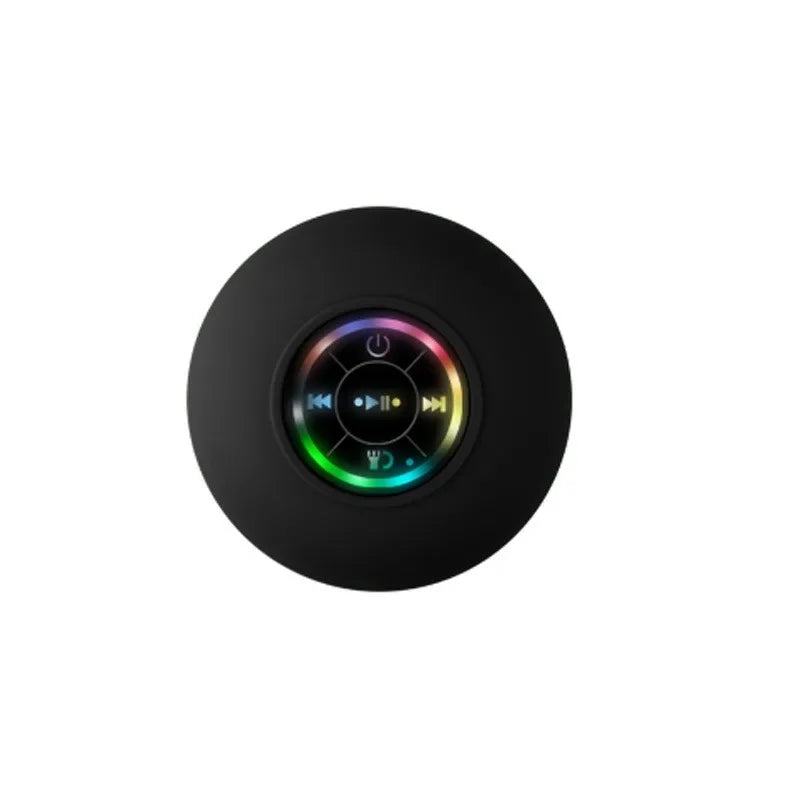 Altavoz Bluetooth inalámbrico portátil con luz LED, impermeable IPX4, altavoz potente para exteriores y baño, caja de sonido estéreo con ventosa grande