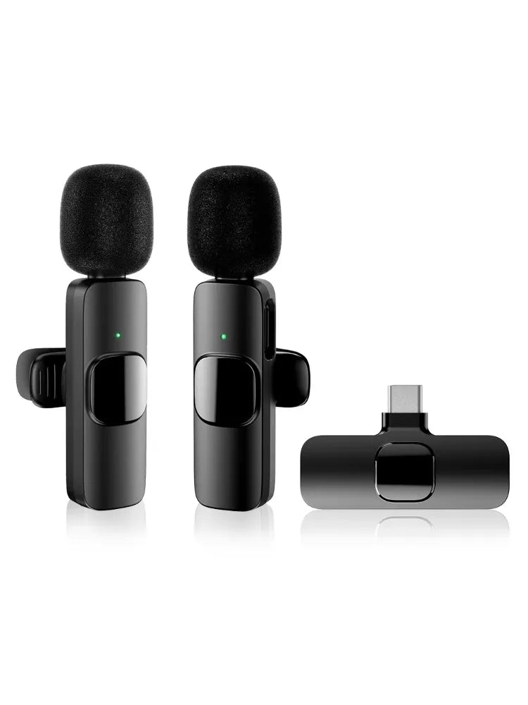 Mini trådløs lavaliermikrofon med USB-C og støjreduktion, reversmikrofon til iPhone 17/16/15, til videooptagelse og vlogging