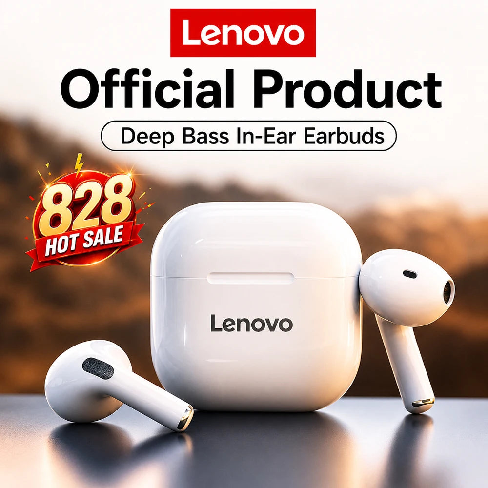 Écouteurs Bluetooth LenovoLP40 TWS son immersif HIFI avec micro Écouteurs sans fil Commande tactile Appel HD Écouteurs de jeu Mode