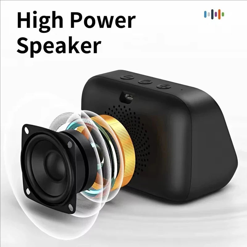 AI Bluetooth 5.4 Speaker HD Touch Screen Photo Album Alarm Clock HiFi Stereo Voice Assistant