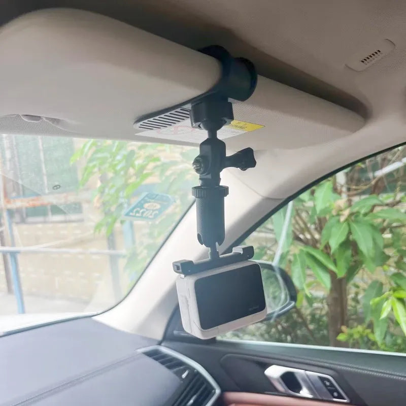 Car Camera Mount Sun Visor Camera Holder Clip For GoPro Hero 13 12 11 10 9 DJI OSMO Action 6 5 Pro 4 Insta360 X5 X3 X4 Accessory