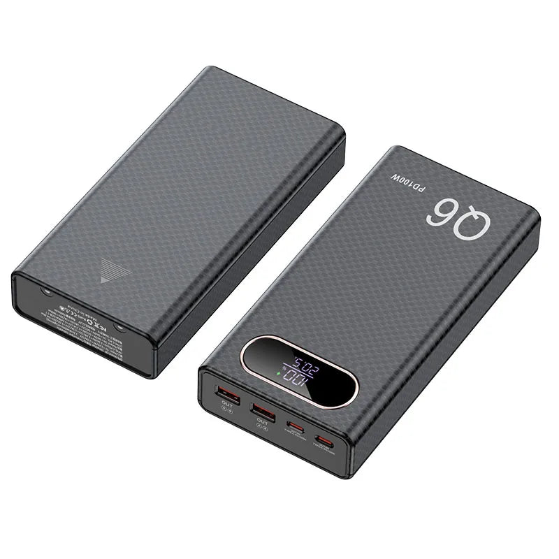 Kit DIY de batería externa con carga rápida PD100W, 20V 5A, para 6 baterías 21700, portátil, personalizable, sin soldadura y fácil de montar