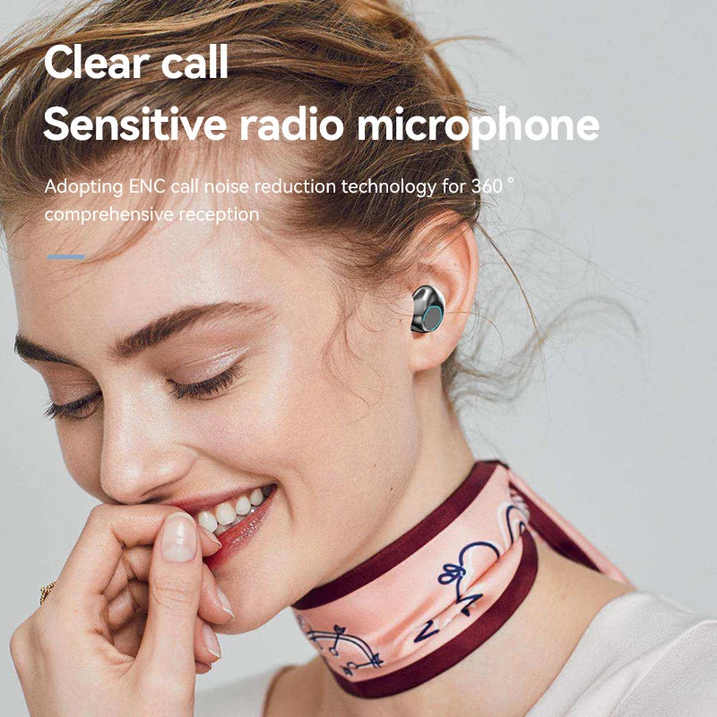 Domars TWS Wireless Bluetooth Earphones HiFi Stereo Deep Noise Reduction Waterproof Earphones Suitable for Mobile Phones