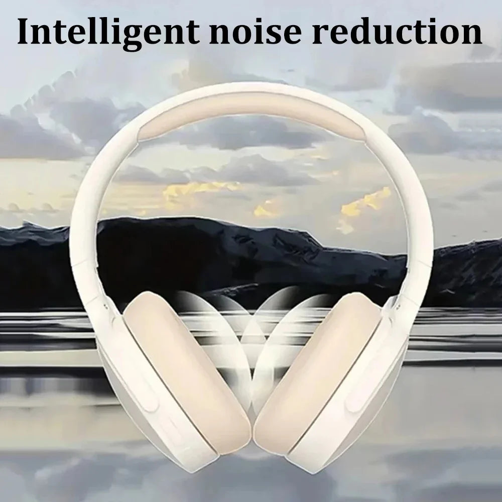 Auriculares Bluetooth 5.3 para gaming, inalámbricos de modo dual, plegables, con reducción de ruido, para música, iPhone y Xiaomi