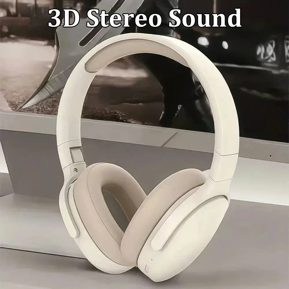 Auriculares Bluetooth 5.3 para gaming, inalámbricos de modo dual, plegables, con reducción de ruido, para música, iPhone y Xiaomi