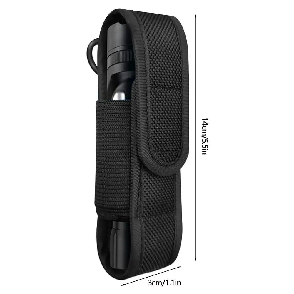LED Flashlight Protective Case Outdoor Waist Flashlight Leather Cases Cycling Flashlight Storage Bag  for Outdoor Hiking Hunting