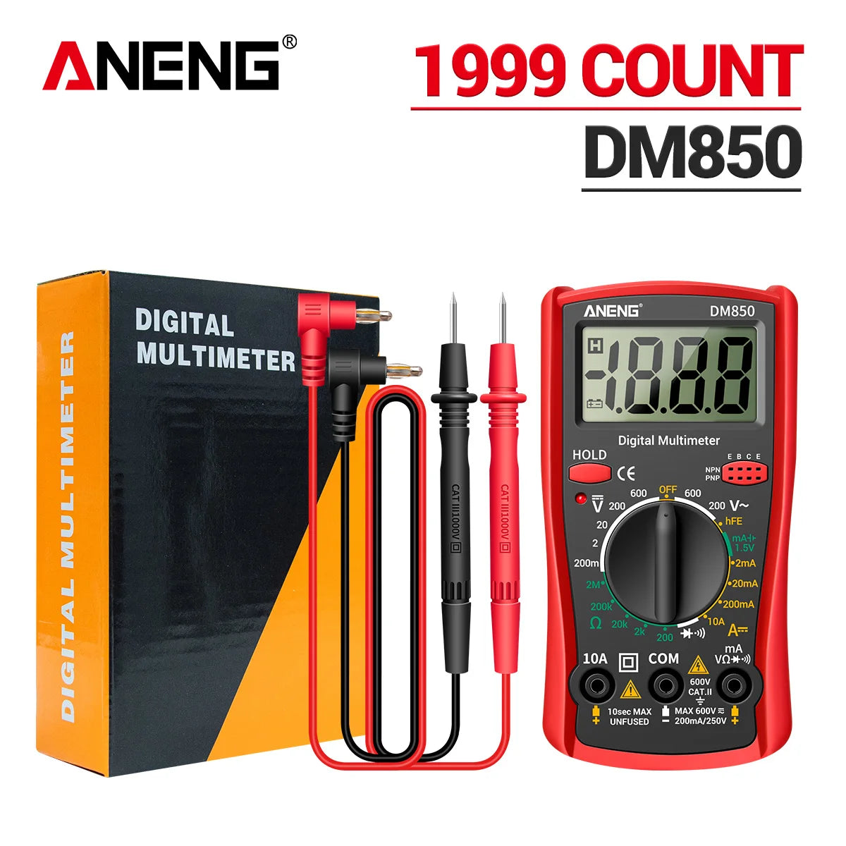 ANENG DM850 Smart Multimeters Professional Automatic AC/DC Votage Tester 1999 Counts Ohm Ammeter Detector ResistanceTest Tool