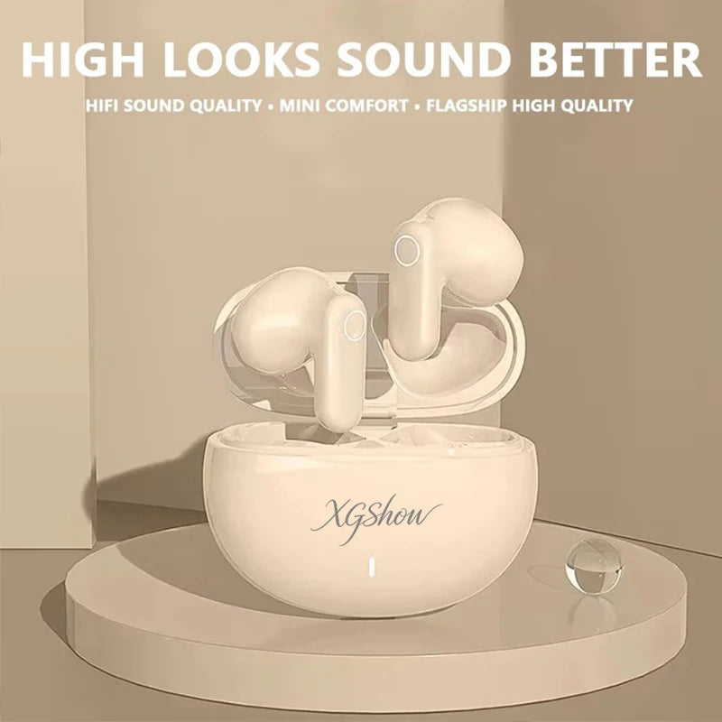 XGSHOW M21S, auriculares Bluetooth TWS inalámbricos de alta calidad de sonido HiFi, con batería de duración ultralarga, intraaurales de medio ajuste, mini y portátiles