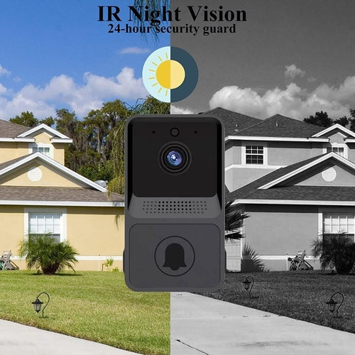 Smart Wireless WiFi Doorbell Intercom Video Camera Door Ring Bell with IR Night Vision for enhanced security.
