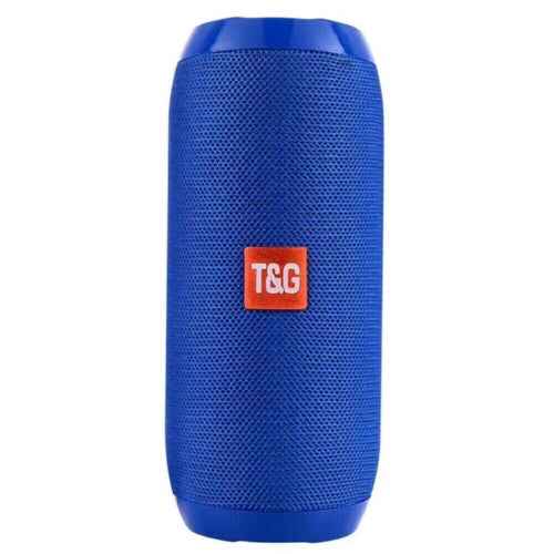 Bluetooth Speaker Wireless Waterproof Outdoor Stereo Bass USB/TF/FM in blue color with T&G logo