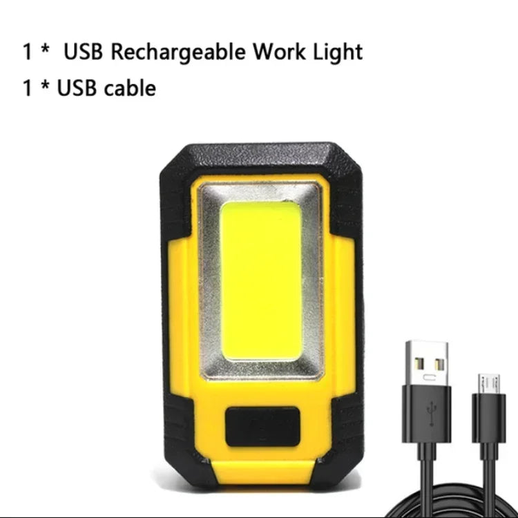 Portable 4000MaH Rechargeable Work Light Super Bright COB Flashlight With Magnetic/Hook Camping Lantern For Outdoor Emergency