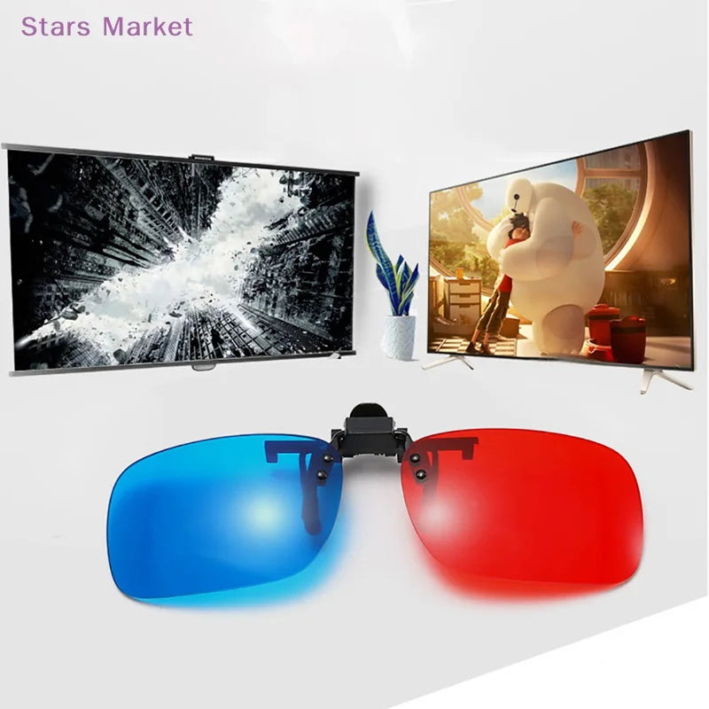 Nouvelles Lunettes 3D Rouge Bleu Vert Monture Noire Pour Films Anaglyphes Dimensionnels Lunettes TV Pour Films 3D