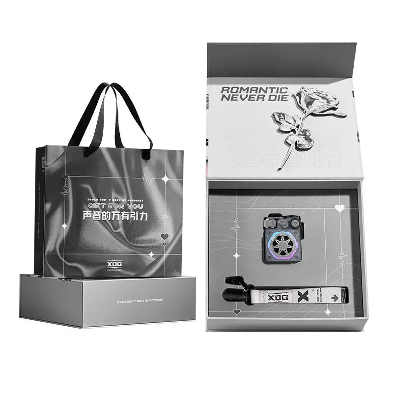 Nuevo altavoz de audio Bluetooth Muzen Cyber Cube-Pro, Bluetooth 5.0, portátil, con spinner antiestrés, sonido nítido y LED RGB