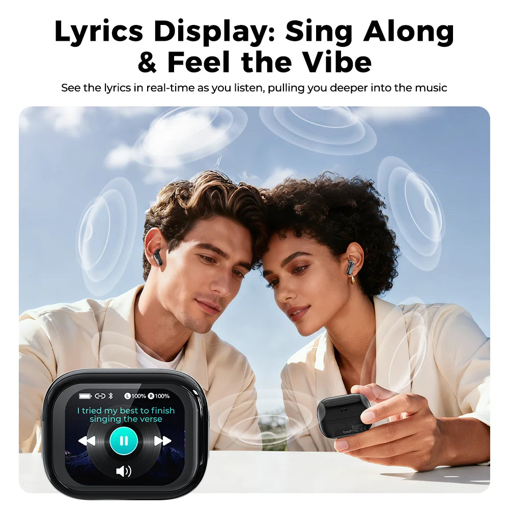 HTC NE68 Wireless Bluetooth Headphones With Microphone AI Translator TWS HiFi Sound Earbud Noise Reduction IOS Android PC