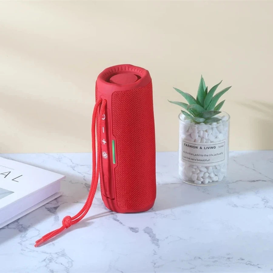 Tragbarer kabelloser Bluetooth-Lautsprecher, Musikbox mit Klangwiedergabe, Subwoofer, FM-Radio und Freisprechfunktion