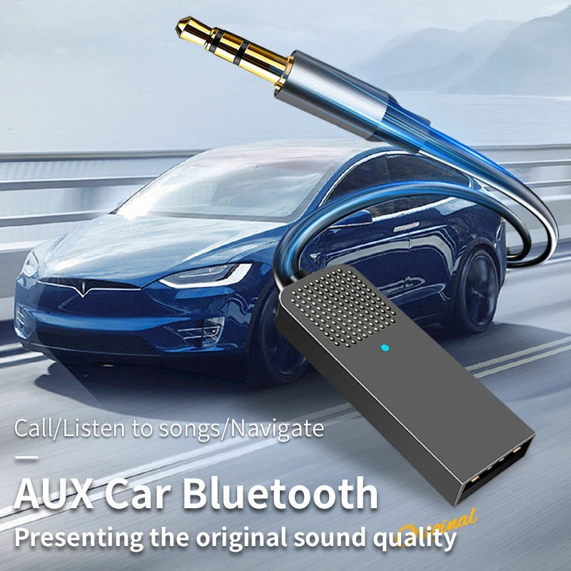 New Bluetooth 5.4 Car AUX Adapter USB To 3.5mm Stereo Hifi Music Wireless Audio Receiver Dongle Handsfree For Car BT Transmit
