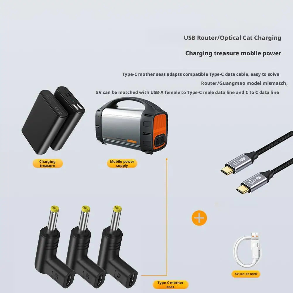 Convertidor de carga y alimentación de 5V de tipo C a CC para PSP 1000, 2000 y 3000, adaptador de conversión de carga USB-C a Mini USB