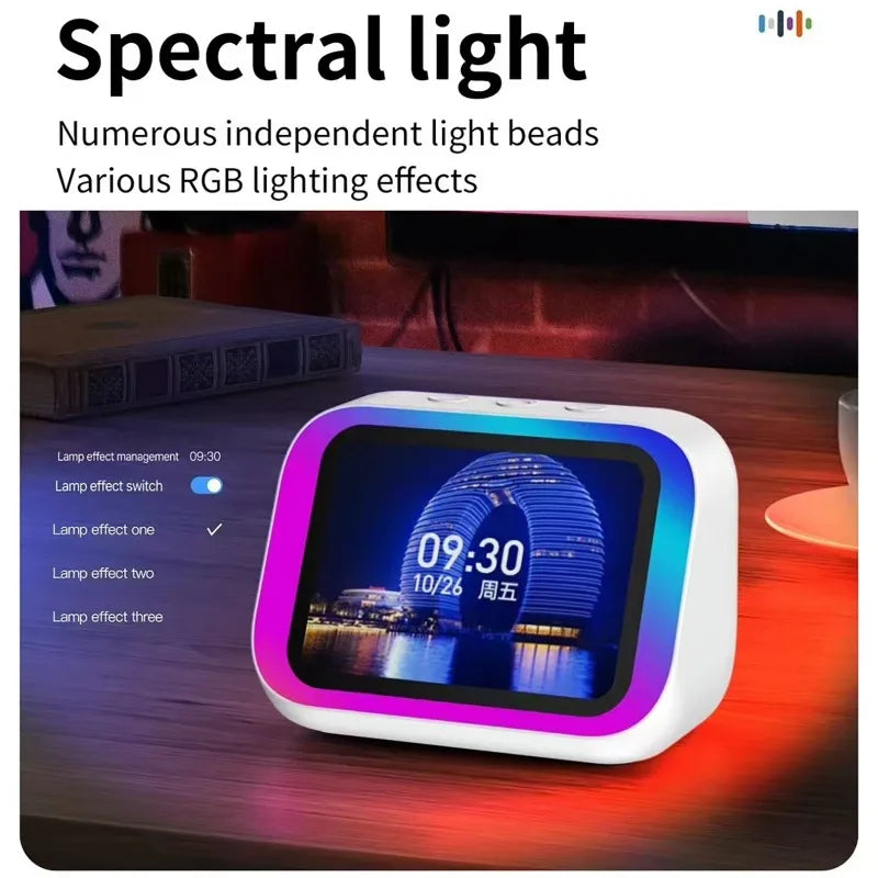 TF26 Pro Smart Wireless Speaker with AI Voice Assistant Intelligent Display MusicPlayer Alarm Clock Bluetooth Electronic Speaker