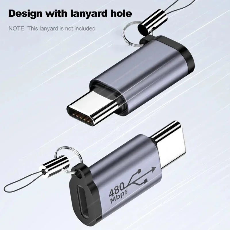 Type-C-hun til Mini-USB/Type-C/iOS-hun til Micro-USB/Micro-USB-hun til Type-C/Micro-USB-hun til Mini-USB-adapter