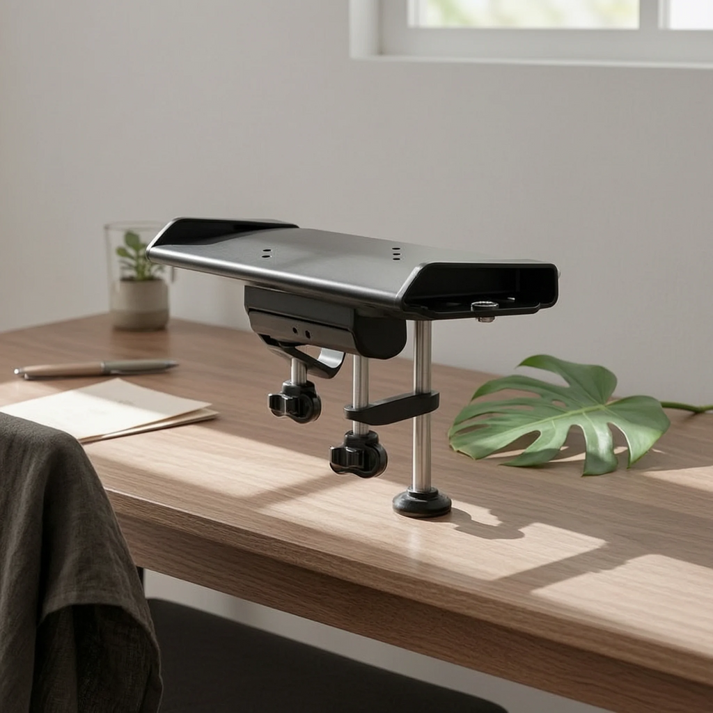 Soporte de escritorio para simulador de carreras, de alta resistencia, soporte de montaje universal para escritorio, con ahorro de espacio, para jugadores