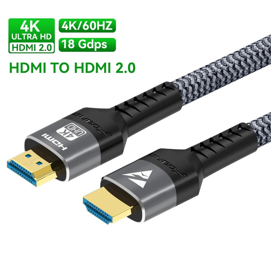 HDMI Cable 4K 60Hz HDMI-Compatible Ultra HD 1080P 120Hz High Speed Video Audio HDMI 2.0 Cable For PS4 TV Laptop Monitor Rtx3080