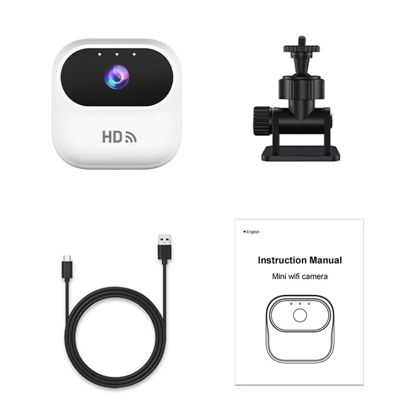 Ourlife A800 Mini-Kamera, 1080p-WLAN-Smart-Home-Überwachungskamera, Monitor und Camcorder, Videoüberwachungskamera mit Bewegungsverfolgung