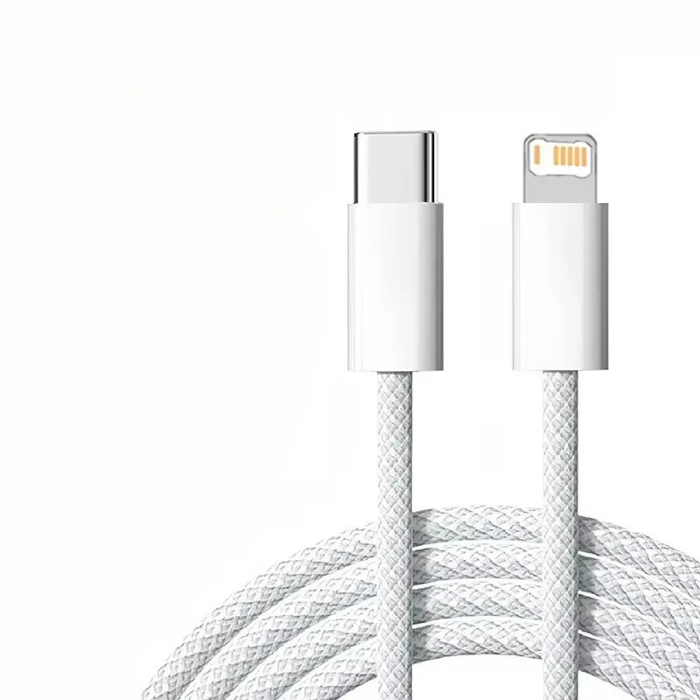 1m 2mPD Braided 35W Fast Charge Cable For iPhone 13 14 Pro Max 11 12 mini X XR XS Max 7 8 Plus Quick Charging USB-C Data Cables