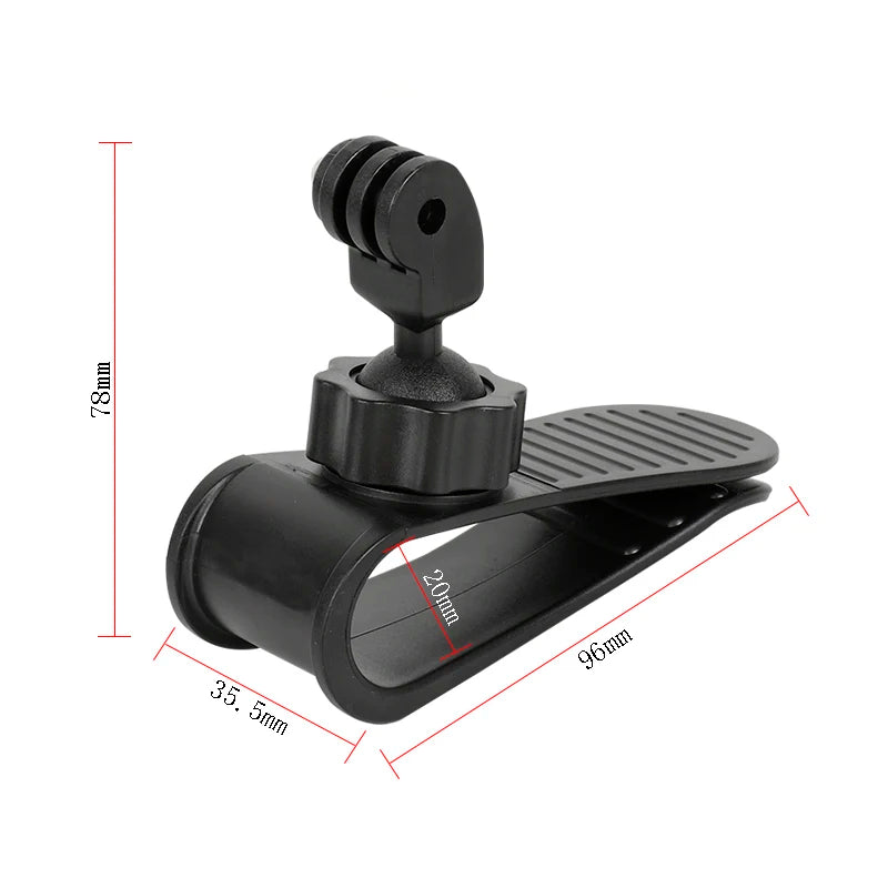 Car Camera Mount Sun Visor Camera Holder Clip For GoPro Hero 13 12 11 10 9 DJI OSMO Action 6 5 Pro 4 Insta360 X5 X3 X4 Accessory