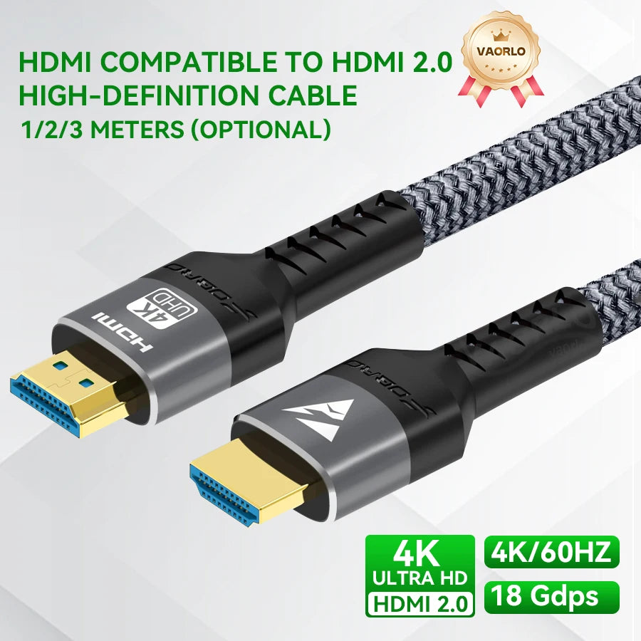 HDMI Cable 4K 60Hz HDMI-Compatible Ultra HD 1080P 120Hz High Speed Video Audio HDMI 2.0 Cable For PS4 TV Laptop Monitor Rtx3080