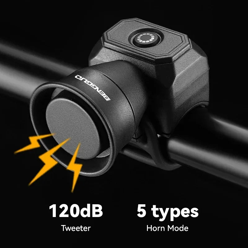 New Bicycle Horn Mountain Bike USB Charging Waterproof Electronic Bike Bell Riding Equipment Children's Scooter Accessories