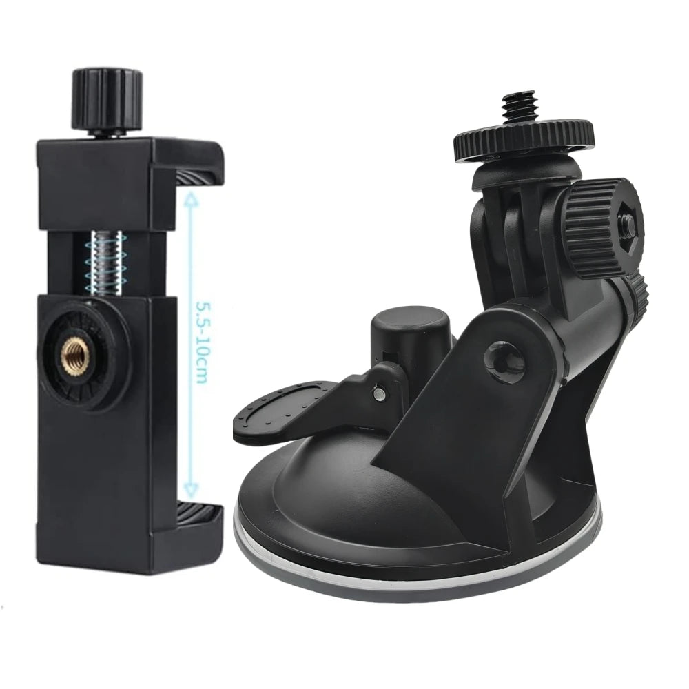 Soporte con ventosa para cristal y parabrisas de automóvil, compatible con cámaras GoPro Hero 13, 12, 11 y 10, Insta360 X3 y X4, y DJI OSMO Action 5 Pro