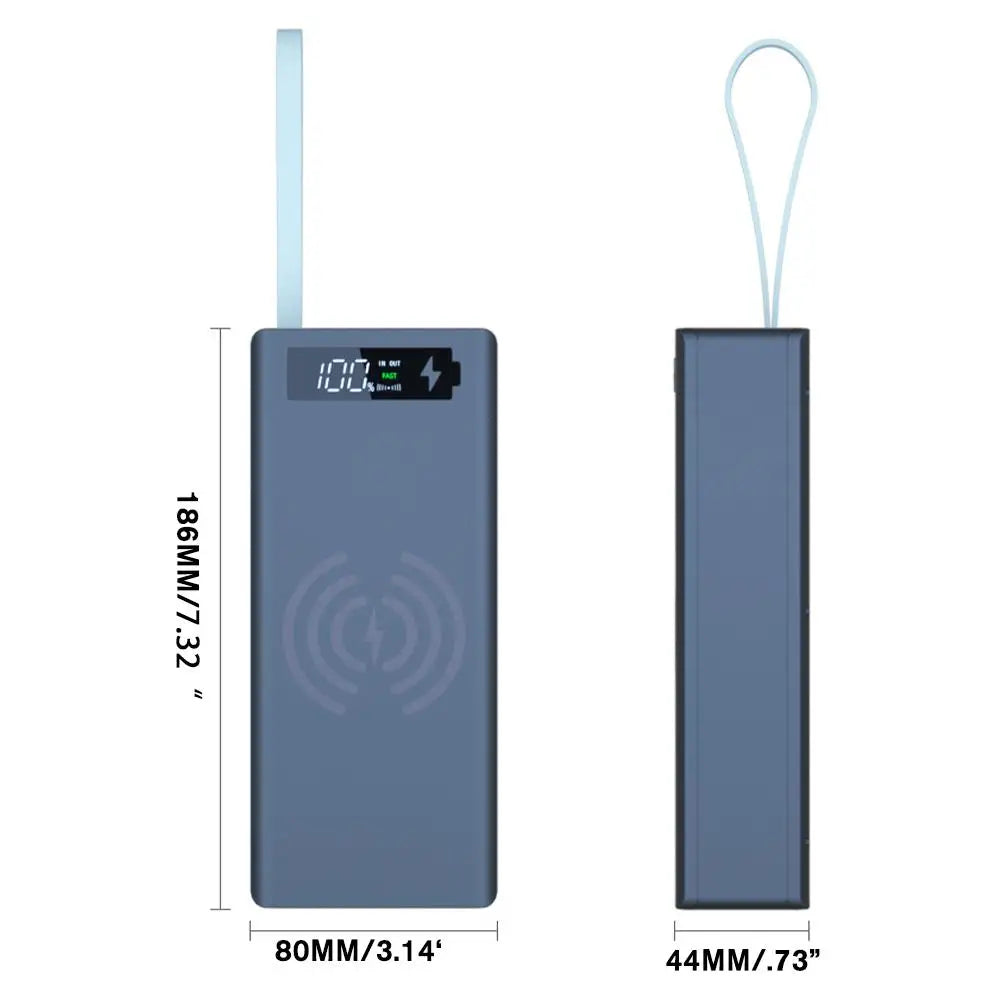 Portable Power Bank Case 16*18650 C16 USB Welding Free Power Bank Case Detachable QC 3.0 PD DIY Shell Housing For Powerbank