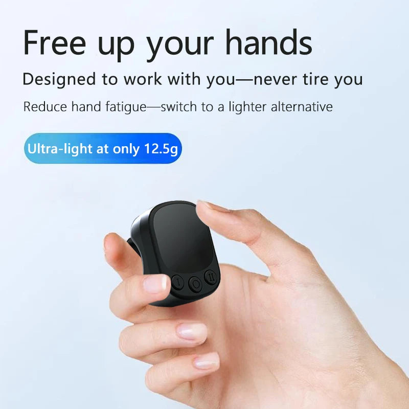 Mouse Ring Remote Control with Touchpad,Smart Automatic Screen Clicker Device?Continuous Clicker?Scrolling Ring Remote Control S