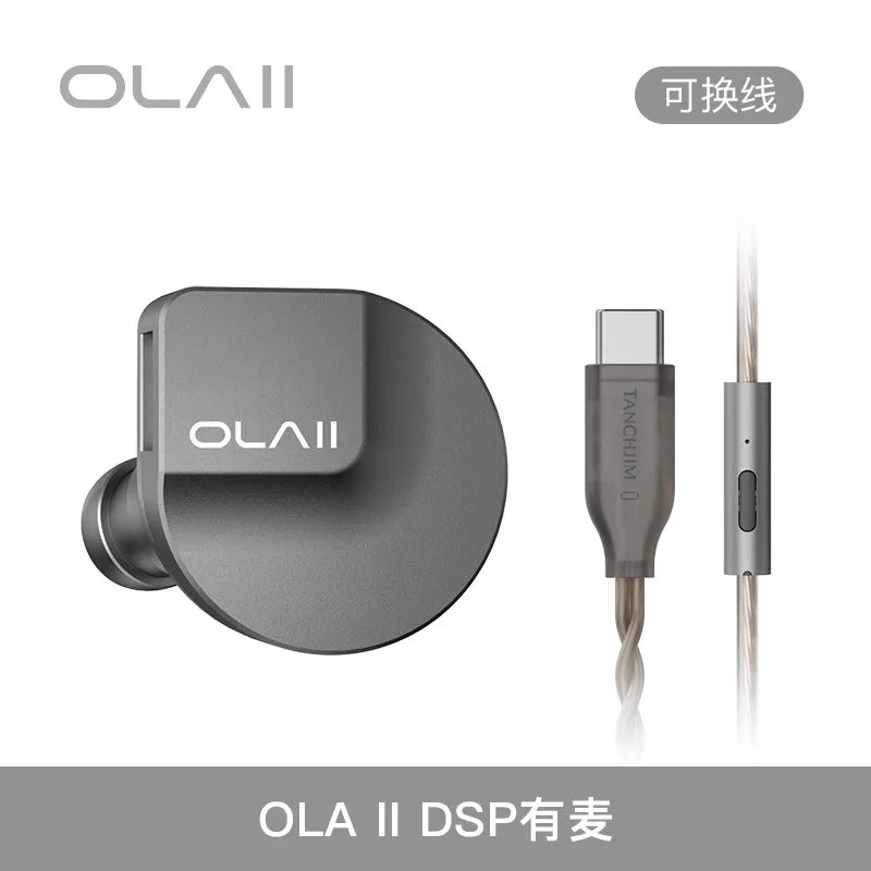 TANCHJIM OLA2 Écouteurs filaires intra-auriculaires avec drivers hybrides Connecteur 3,5mm/4,4mm/Type-C, Casque HiFi professionnel Cadeaux