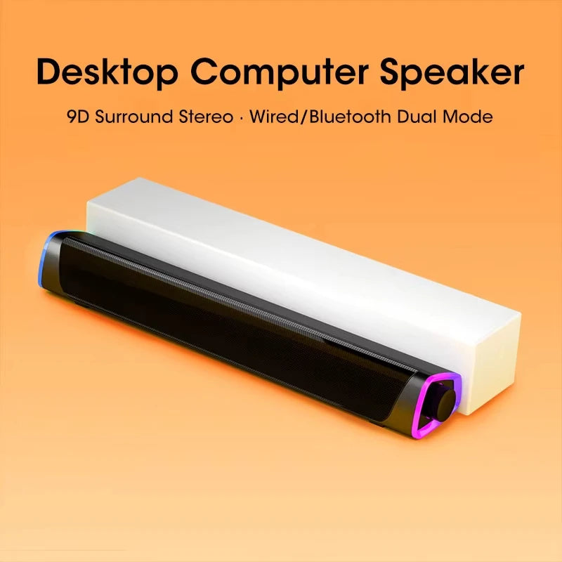 Ny kablet Bluetooth-højttalerbar med stereolyd, subwoofer og højttaler til MacBook, bærbar computer, notebook, PC, computer og musikafspiller