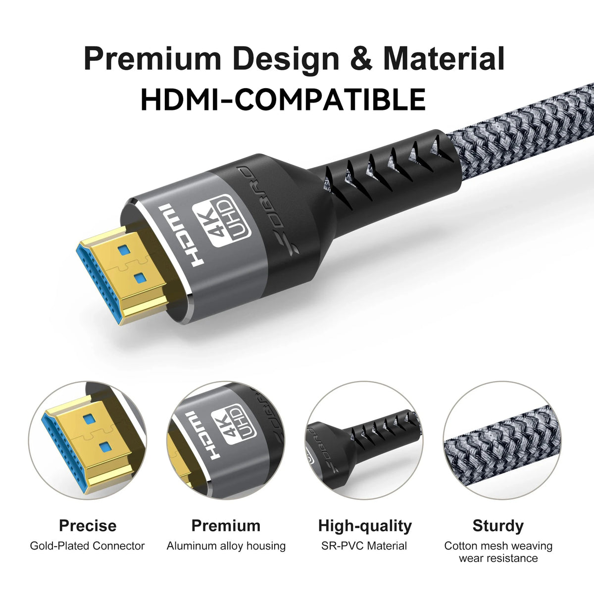 HDMI Cable 4K 60Hz HDMI-Compatible Ultra HD 1080P 120Hz High Speed Video Audio HDMI 2.0 Cable For PS4 TV Laptop Monitor Rtx3080
