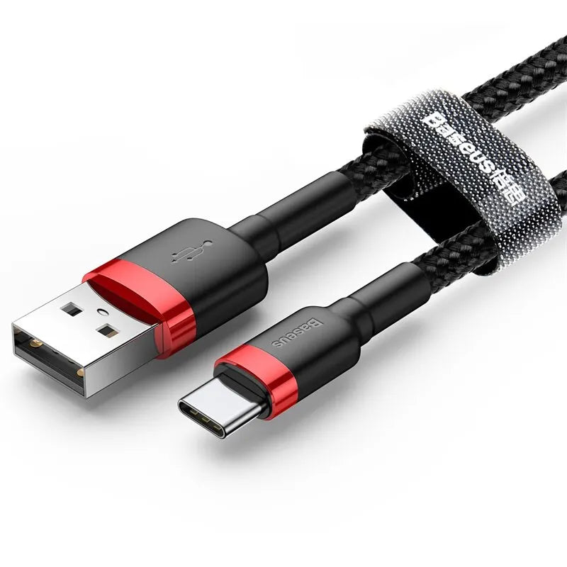 Baseus USB Type C Cable For Huawei Honor Xiaomi Samsung Super Charge Fast Charging USB C Charger Data Cable Wire Cord