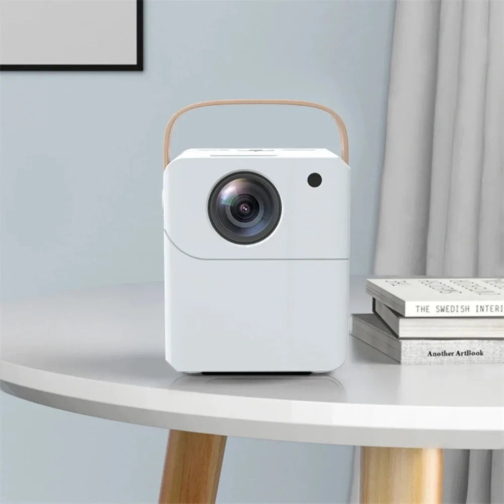 Proyector portátil inteligente 4K mini para cine en casa, Android, Wi-Fi, Bluetooth, LED, videojuegos, teléfono, cine y altavoz
