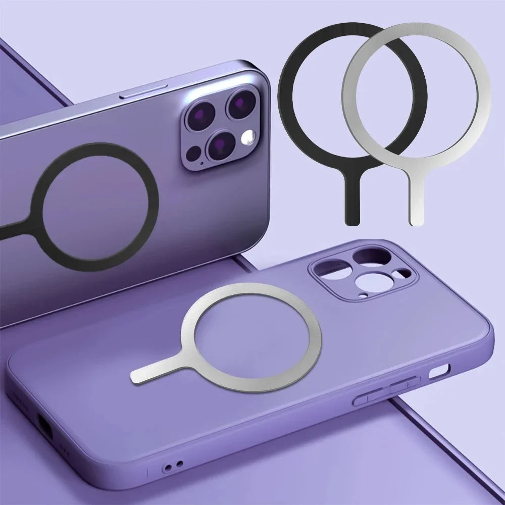 Universal Magnet Sticker Magnetic Adapter Ring Suitable for Magsafe IPhone Wireless Charging Cellphone Round Metal Plate Ring