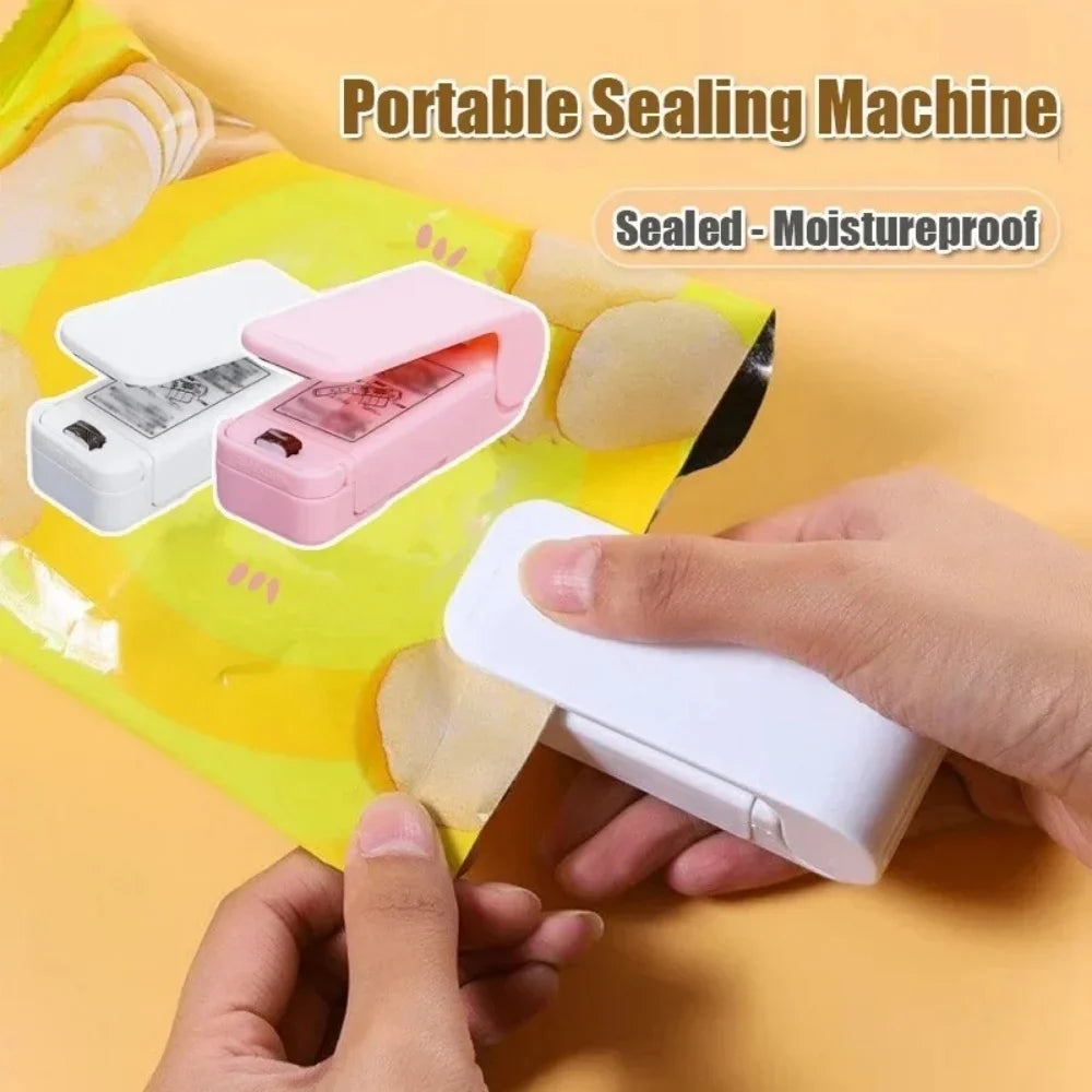 Snack Sealer Snack Bag Clip kitchen Food Sealing Machine Small Household Snacks Moisture-Proof Food Sealing Artifact Easy To use