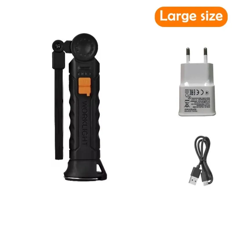 Portable LED COB Search Lights With Magnetic & Hook Built-in Battery Rechargeable Work Light Outdoor Waterproof  Emergency Lamp