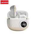 Casque Bluetooth sans fil Lenovo TWS avec affichage LED, étanche, réduction de bruit, écouteurs sport stéréo à annulation de bruit
