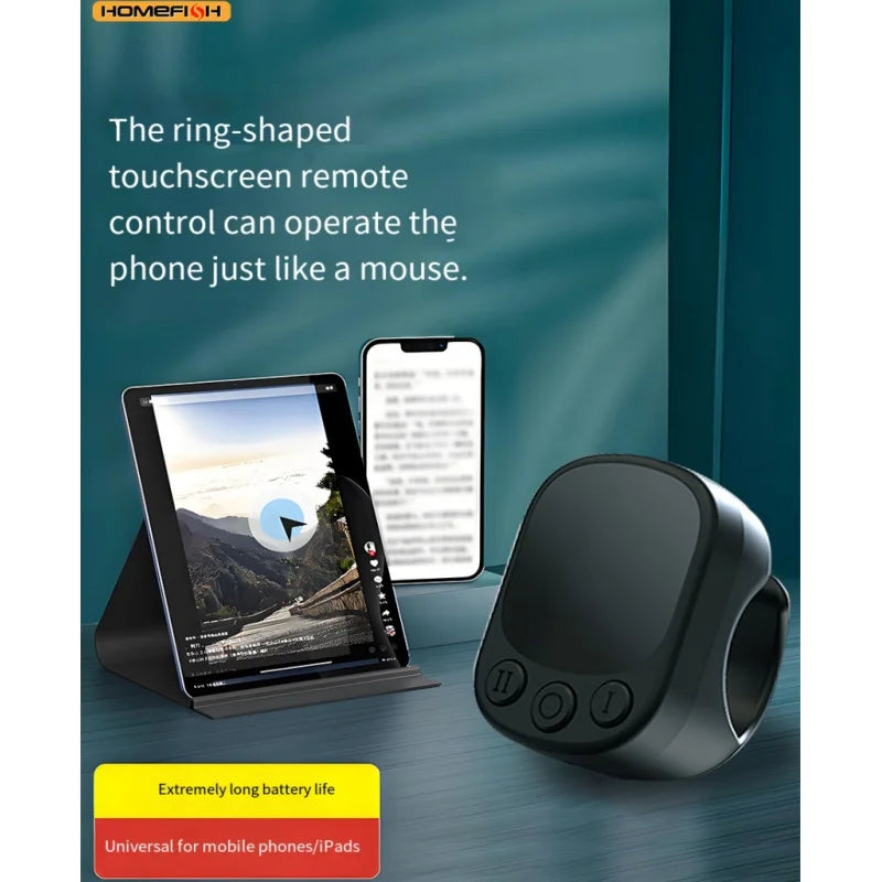 Mausring-Fernbedienung mit Touchpad, intelligenter automatischer Bildschirmklicker, Gerät zum kontinuierlichen Klicken, Scrollring-Fernbedienung S