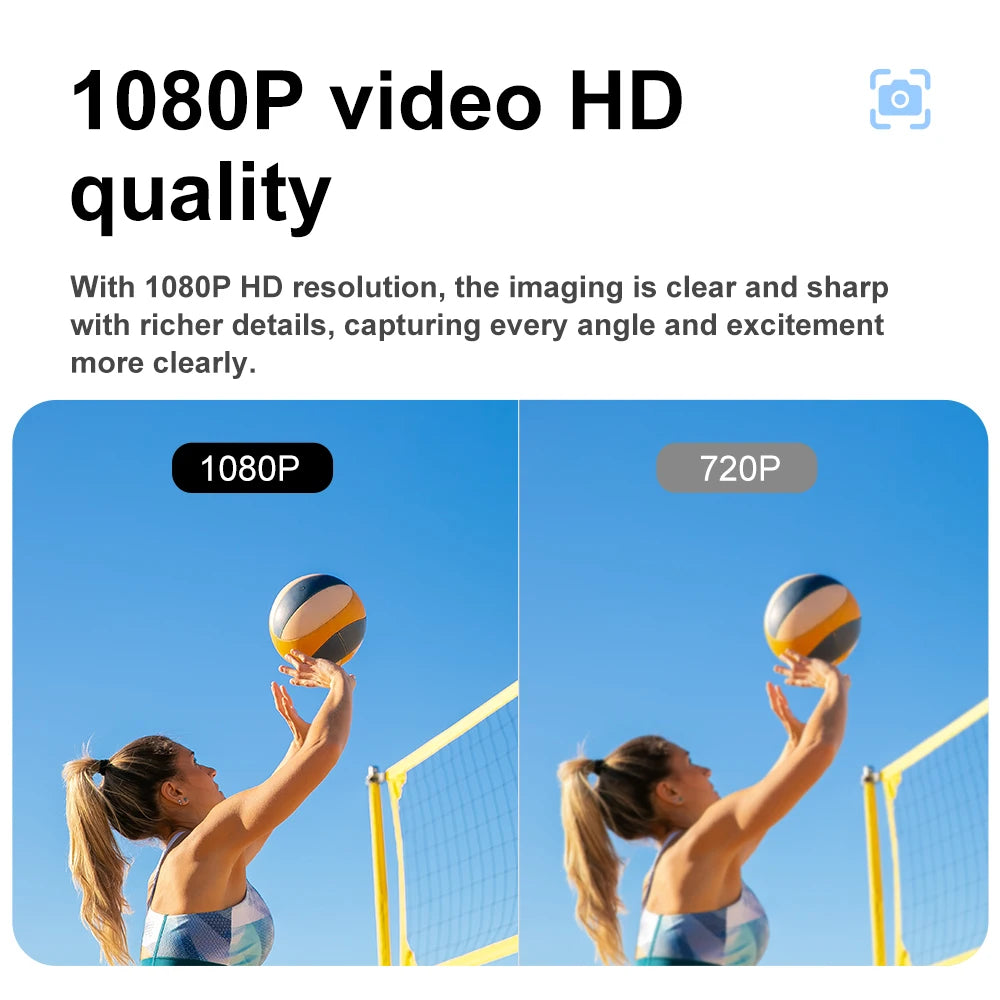 Ourlife A800 Mini-Kamera, 1080p-WLAN-Smart-Home-Überwachungskamera, Monitor und Camcorder, Videoüberwachungskamera mit Bewegungsverfolgung